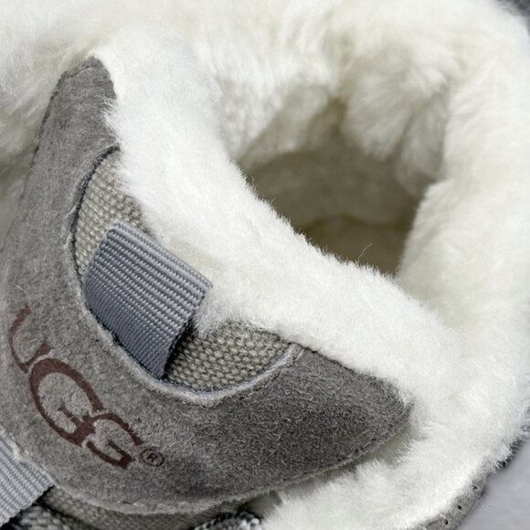 UGG Grey Shearling Work Boots - Picture 8 of 9